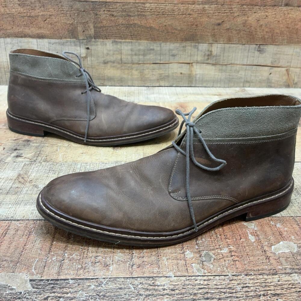 Cole Haan Boots Mens Size 9.5 42.5 Brown Leather Chukka Ankle Lace Up C24533